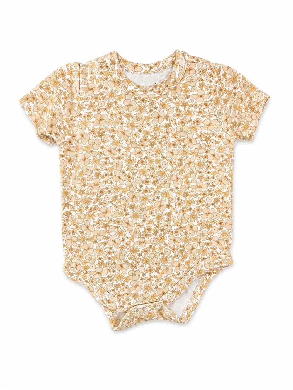 Goumikids Bamboo Organic Cotton Floral Bodysuit 12-18M EUC